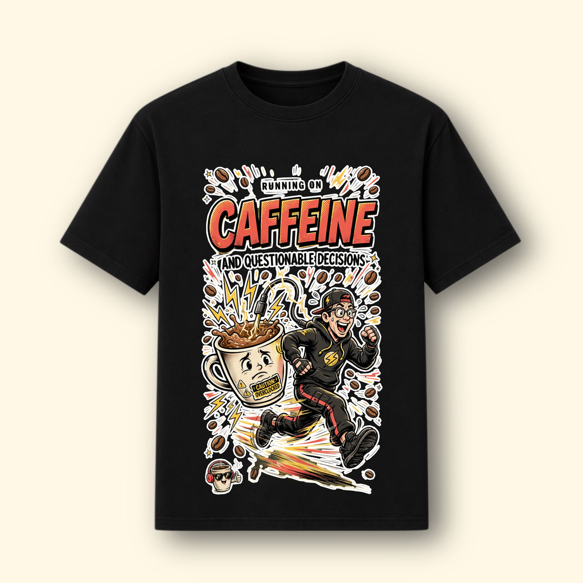 Running On Caffeine! Graphical Tee